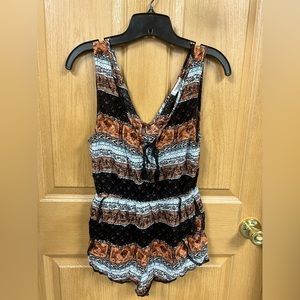🧡🖤Forever21 Tribal Romper